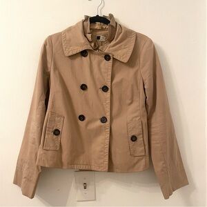 J. Crew women's lightweight double-breasted cotton jacket